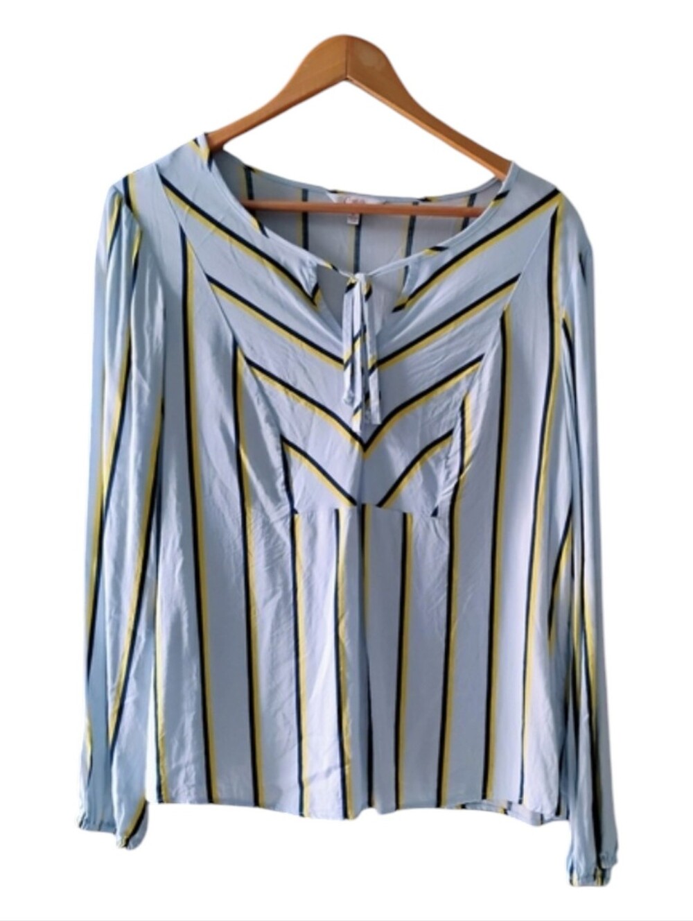 Candies Striped Tie at the neck Blouse Sz L